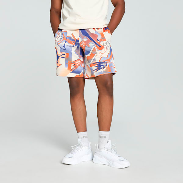 BRAND LOVE Men's Printed 8" Shorts, Alpine Snow, extralarge-IND
